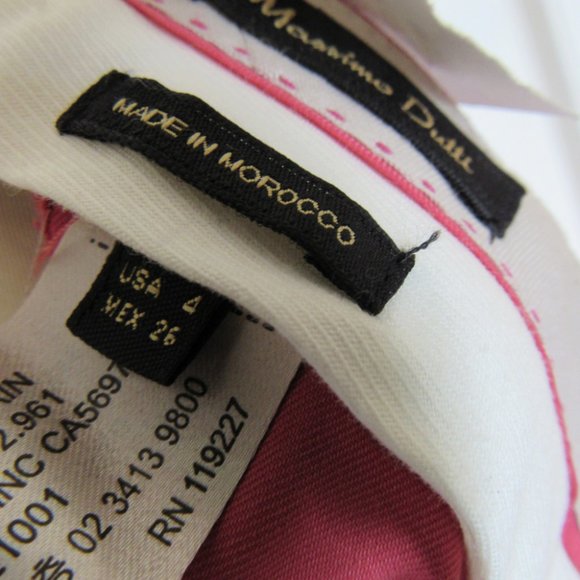 NEW Women's Massimo Dutti COTTON Blend Pants size 4 Eu 36, salmon color - Picture 3 of 7